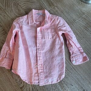 Janie and Jack Button-Up Linen Shirt